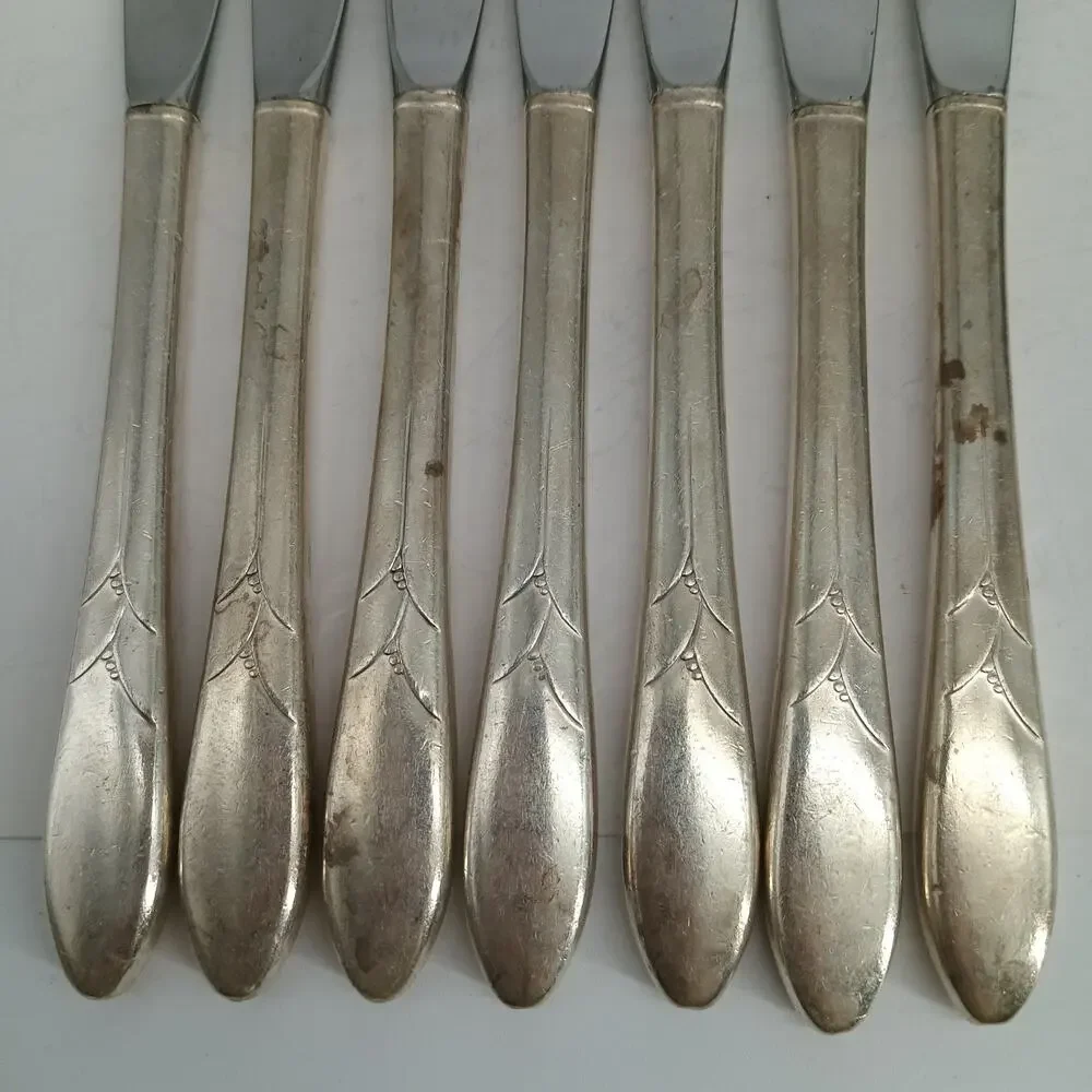 7X BK LADY HAMILTON Butter Knives 1932 Silverplate Community Plate Oneida